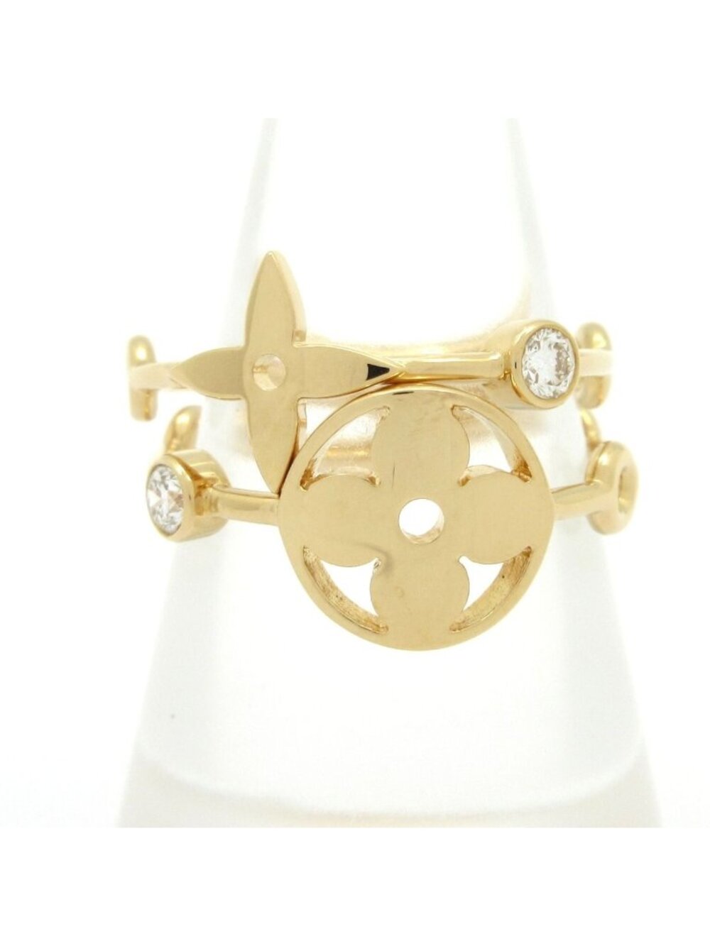 Louis Vuitton Ring 54 Bague Monogram Lambskin Diamond